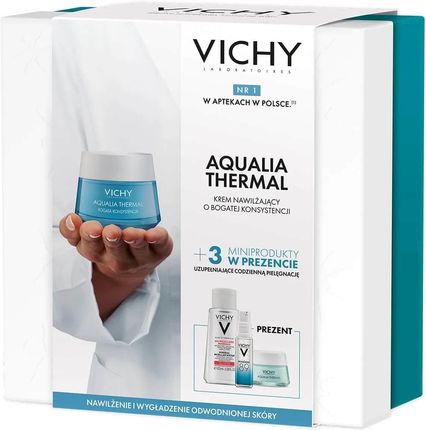 Vichy Aqualia Riche Purete Themal 100ml + Mineral 89 Serum 10ml + Aqualia Krem na noc 15ml