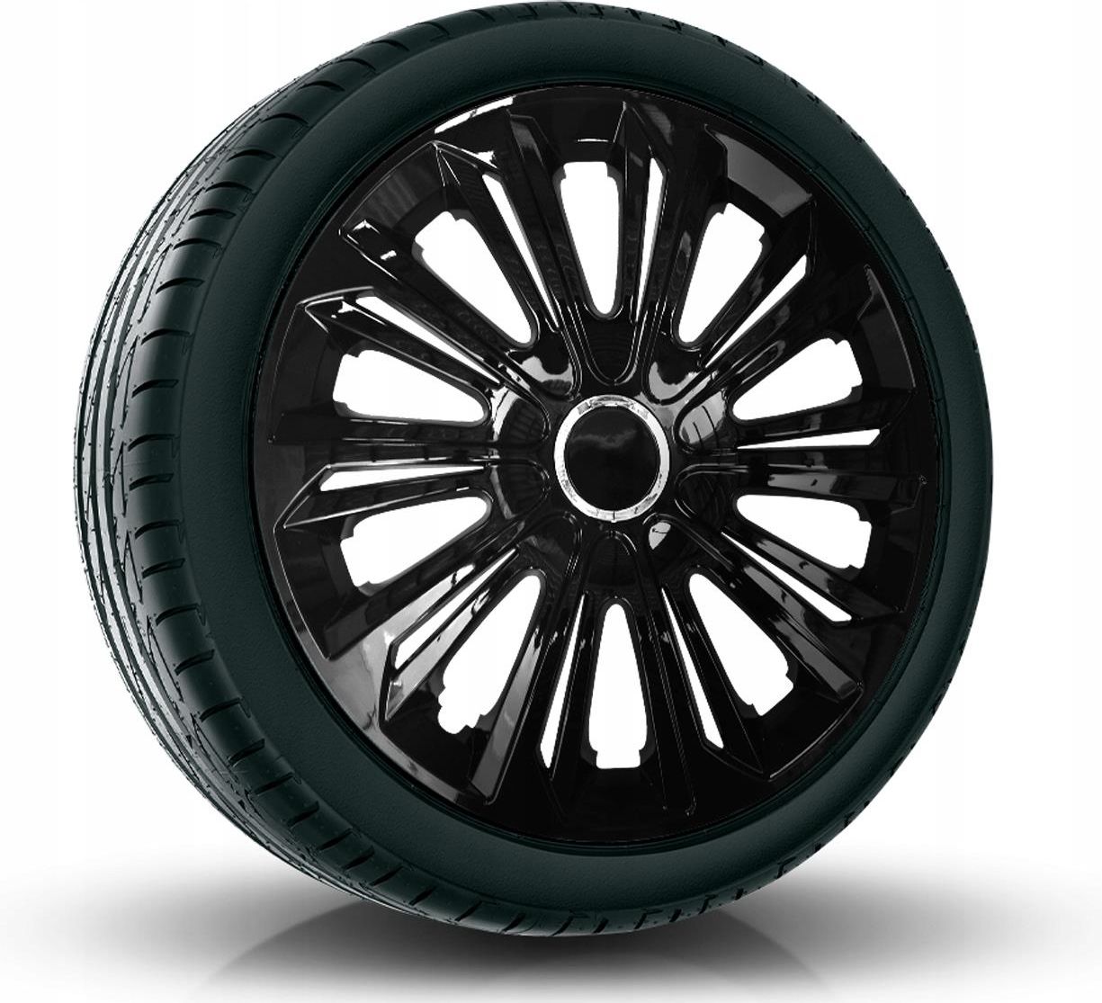 NRM STRONG black mat 15 universal hubcaps 4 pieces – EU