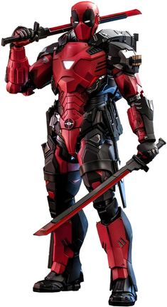 Hot Toys Marvel Comic Masterpiece Action Figure 1/6 Armorized Deadpool 33 cm