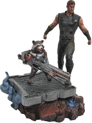 Diamond Avengers Infinity War Marvel Premier Collection Statue Thor & Rocket Raccoon 30 cm