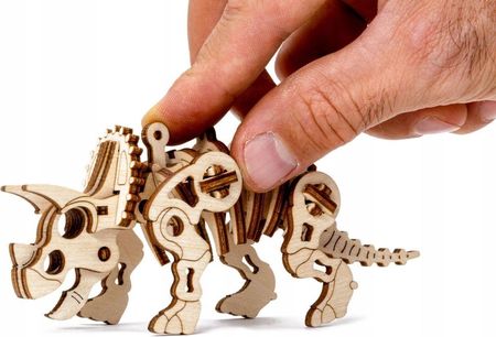 Woodencity Drewniane Puzzle 3D Dinozaur Triceratops