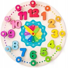 Zdjęcie Woodyland Drewniany Zegar Z Klockami Edukacyjny Liczby - Olkusz