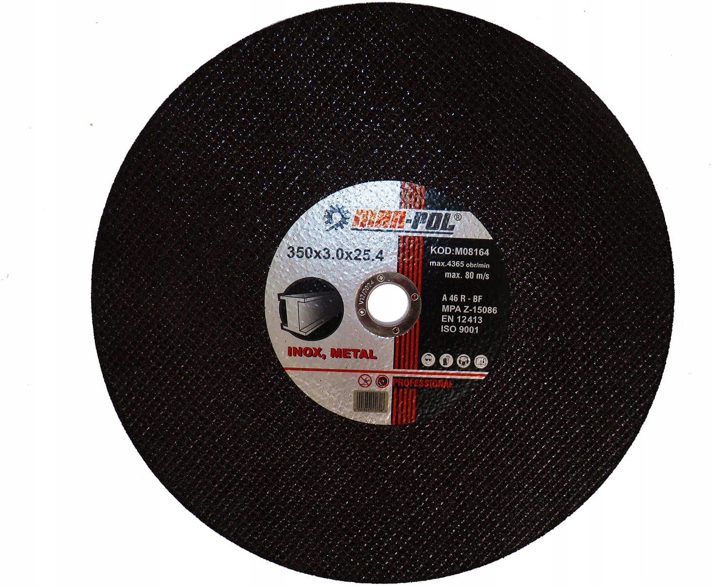 Tarcza Tn ca Mar Pol Tarcza Do Ci cia Metalu Inox 350 X 25 4 3mm M08164 tarcza-tn-ca-mar-pol-tarcza-do-ci-cia-metalu-inox-350-x-25-4-3mm-m08164