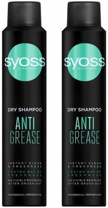 Syoss Anti Grease Suchy Szampon 2X200 ml