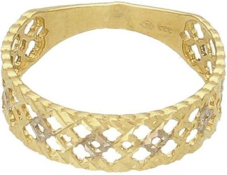 Diament Złoty pierścionek 333 z ażurowym wzorem (PI5872)