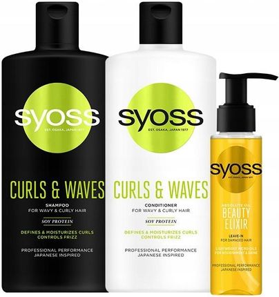 Syoss Curls Szampon Odżywka Elixir Do Włosów