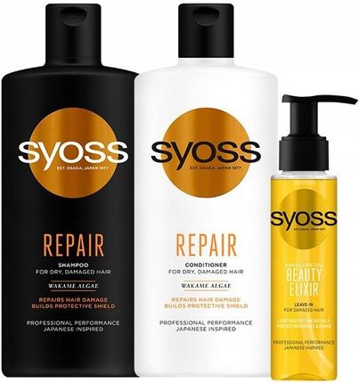 Syoss Repair Szampon Odżywka Elixir Do Włosów