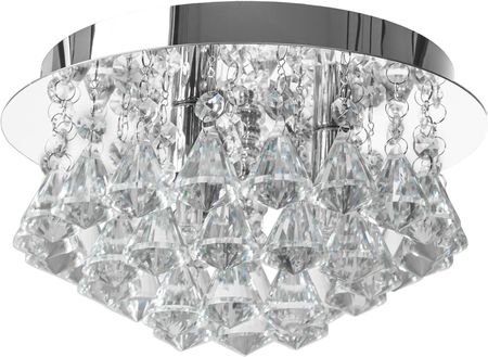 Toolight Lampa Sufitowa Kryształowa Plafon Glamour Srebrny (App10393C)