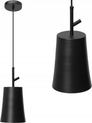 Toolight Lampa Wisząca Tuba Czarna Metal Black Industrial (Osw00698)
