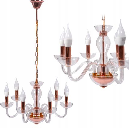 Toolight Lampa Sufitowa Wisząca Metal Industrial Rose Gold (Osw00681)