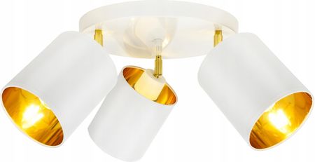 Ledlux Lampa Wisząca Sufitowa Żyrandol Plafon Biały Złoty (Lx1381White+Gold)