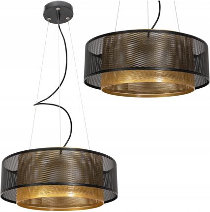 Toolight Lampa Wisząca Loft Industrial Złota Metalowa E27 (Osw07551)