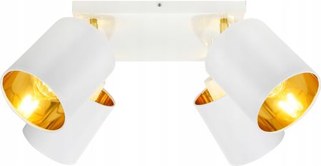 Ledlux Lampa Wisząca Sufitowa Żyrandol Plafon Biały Złoty (Lx1386White+Gold)