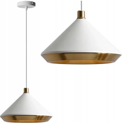 Toolight Lampa Sufitowa Nowoczesna Gold Złota Biała E27 (Osw07550)