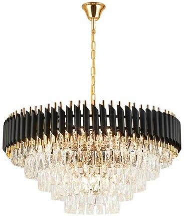 Toolight Lampa Sufitowa Kryształowa Gold Black E14 Glamour (App1058Cp)
