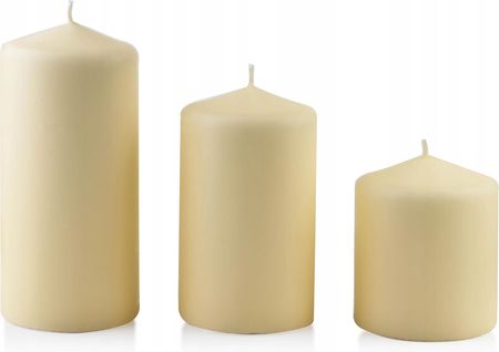 Mondex Świeca Classic Candles Walec Duży 8Xh18Cm Kremowa 12734900112