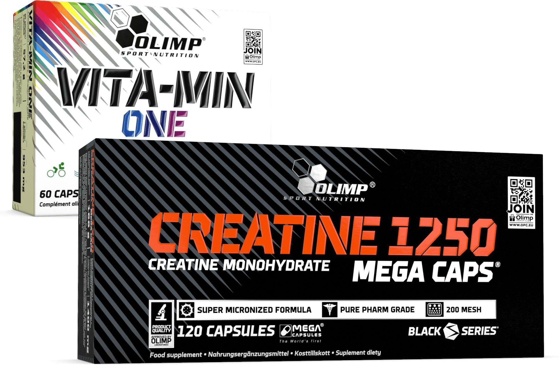 Olimp Sport Nutrition Creatine 1250 120caps. + Vita Min One 60caps ...