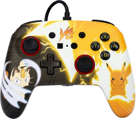 PowerA SWITCH Pad przewodowy Enhanced Pokemon Pikachu vs. Meowth