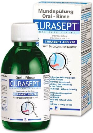 CURAPROX CURASEPT ADS 220 Płyn leczniczy do płukania jamy ustnej z chlorheksydyną 0.20% 200ml