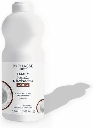 Byphasse Szampon Rewitalizujący Family Fresh Delice Kokos Farbowane Włosy 750ml