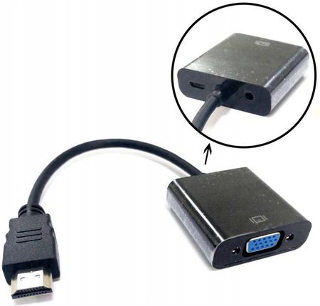 Microconnect Adapter Hdmi - Vga M/F, Black
