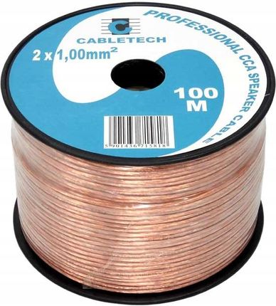 Cabletech Przewód Głośnikowy Kabel Cca 2X1,00Mm 100M
