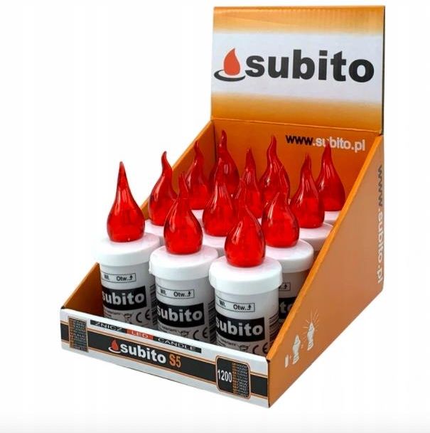 Subito Wkład Elektryczny S5 Czerwony Znicz 12szt. (SUBITOS5) - Ceny i ...