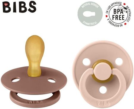 Bibs Colour Symmetrical 2-Pack Blush & Woodchuck M Smoczek Symetryczny Kauczuk Hevea 2221421