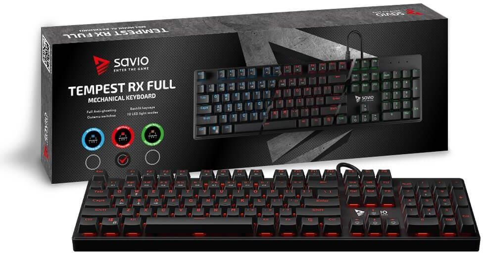 Klawiatura Savio Tempest RX Full Outemu Red - Opinie i ceny na Ceneo.pl