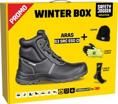 Safety Jogger Trzewiki Zimowe Aras S3 Esd Ci Src; Zestaw Winterbox Czapka Rękawice Skarpety