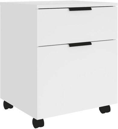 vidaXL Szafka Na Dokumenty Kółkach Biała 45X38X54 Cm 13452-811520