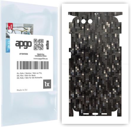 FOLIA NA TYŁ+BOKI CARBON PIXEL CZARNY DO XIAOMI MI 6