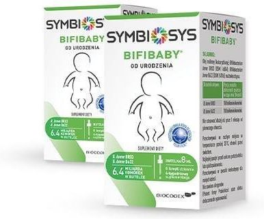 Symbiosys Zestaw 2 x Bifibaby Probiotyk krople 8 ml