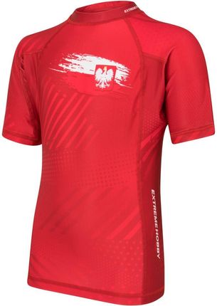 Extreme Hobby Koszulka Do Mma Dla Dzieci Polska Prime Z Krótkim Rękawem Czerwony