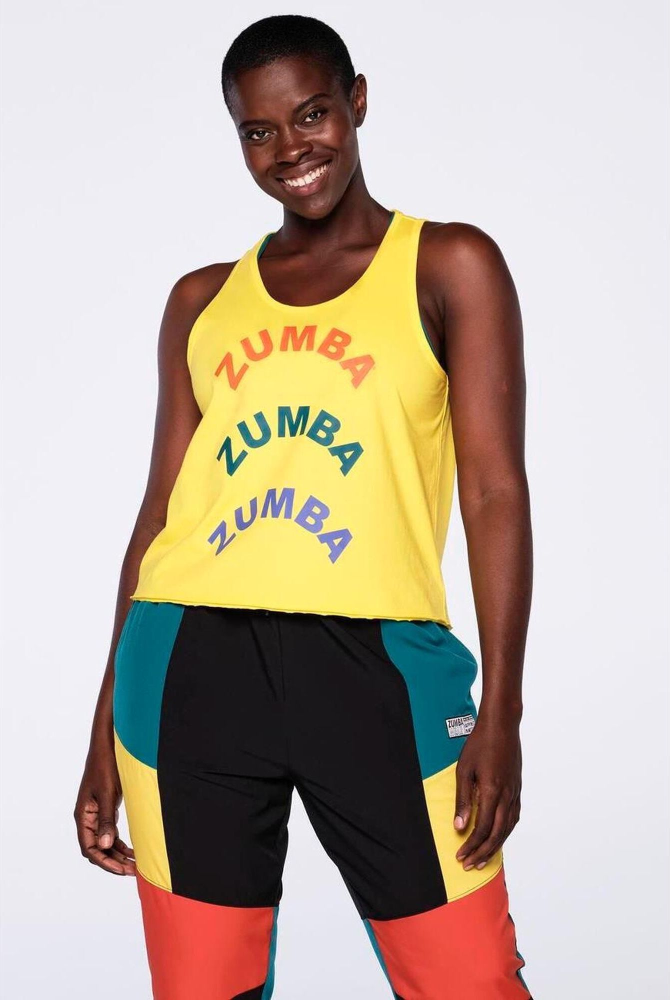 Zumba Wear Koszulka Do Fitnessu Damska Crop Loose Żółty Ceny i opinie