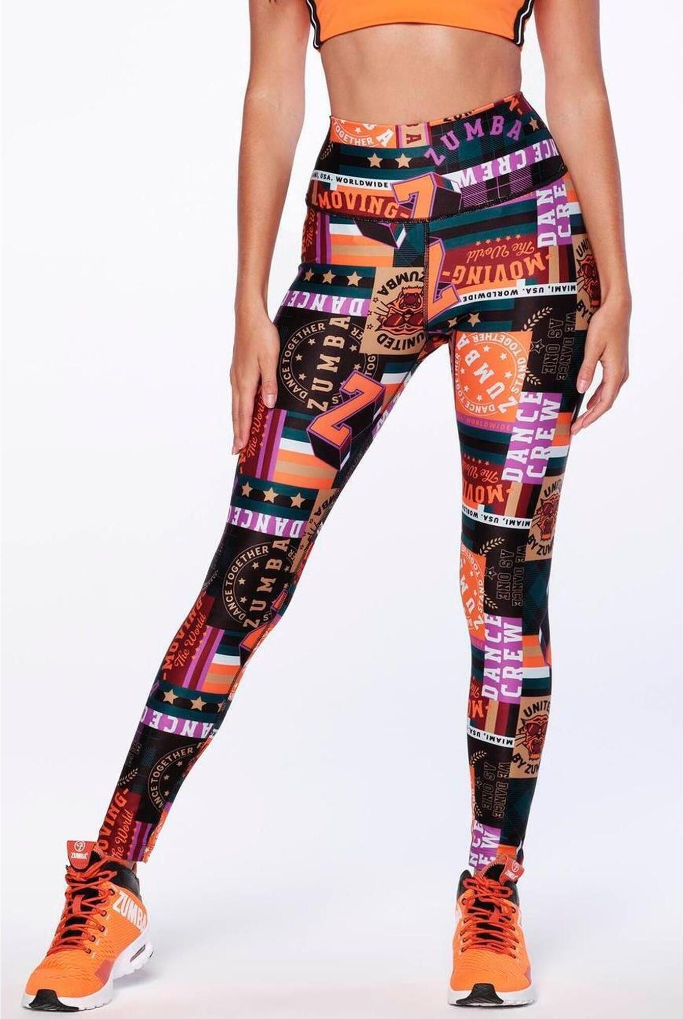 Zumba Wear Legginsy Do Fitnessu Damskie Stand Together Wielokolorowy