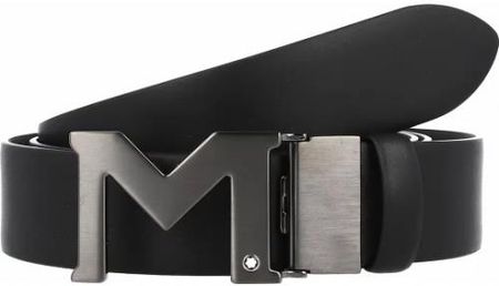 MONTBLANC - M buckle black 35 mm - Męski skórzany pasek