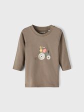 NAME IT Bluzka 13206871 Brązowy Regular Fit