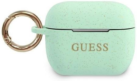 Guess Etui Guacapsilglgn Apple Airpods Pro Cover Zielony/Green Silicone Glitter