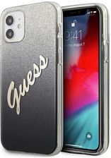 Guess Etui Guhcp12Spcuglsbk Apple Iphone 12 Mini Czarny/Black Hardcase Glitter Gradient Script