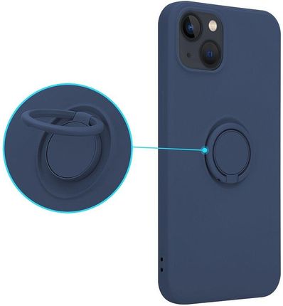 Etui Silicon Ring Do Samsung A12 Niebieski