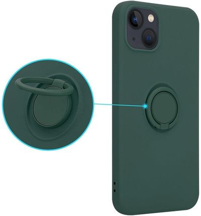 Etui Silicon Ring Do Samsung A12 Zielony