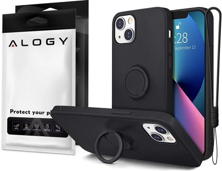 Alogy Etui Silikonowe Ring Ultra Slim Do Apple Iphone 13 Mini Czarne