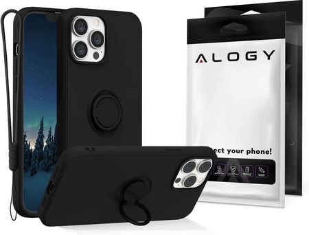 Alogy Etui Silikonowe Ring Ultra Slim Do Apple Iphone 13 Pro Czarne