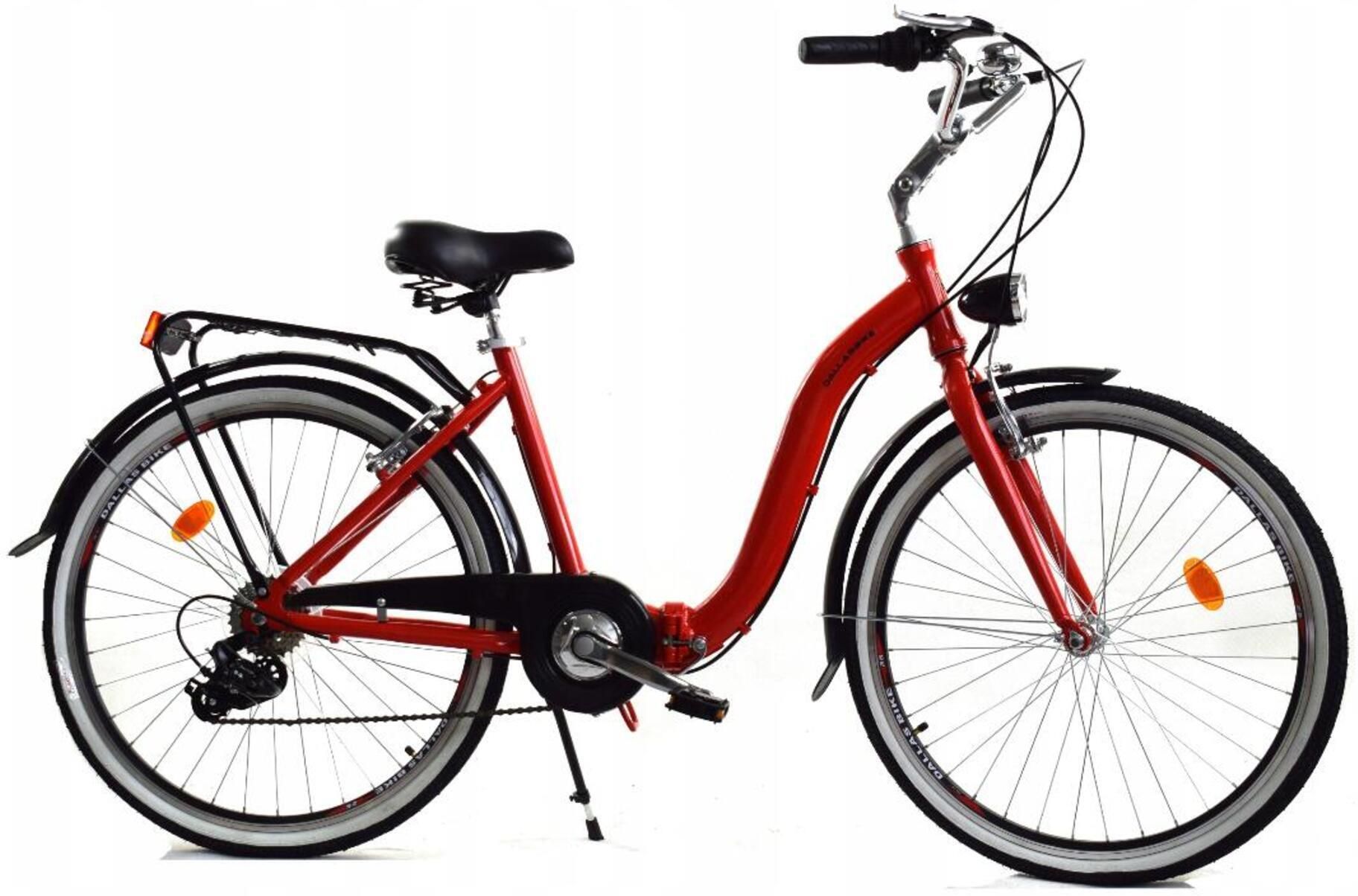 Dallas Bike Składak Alu 7Spd Czerwony Z Czarnym 26 Rowery Miejskie