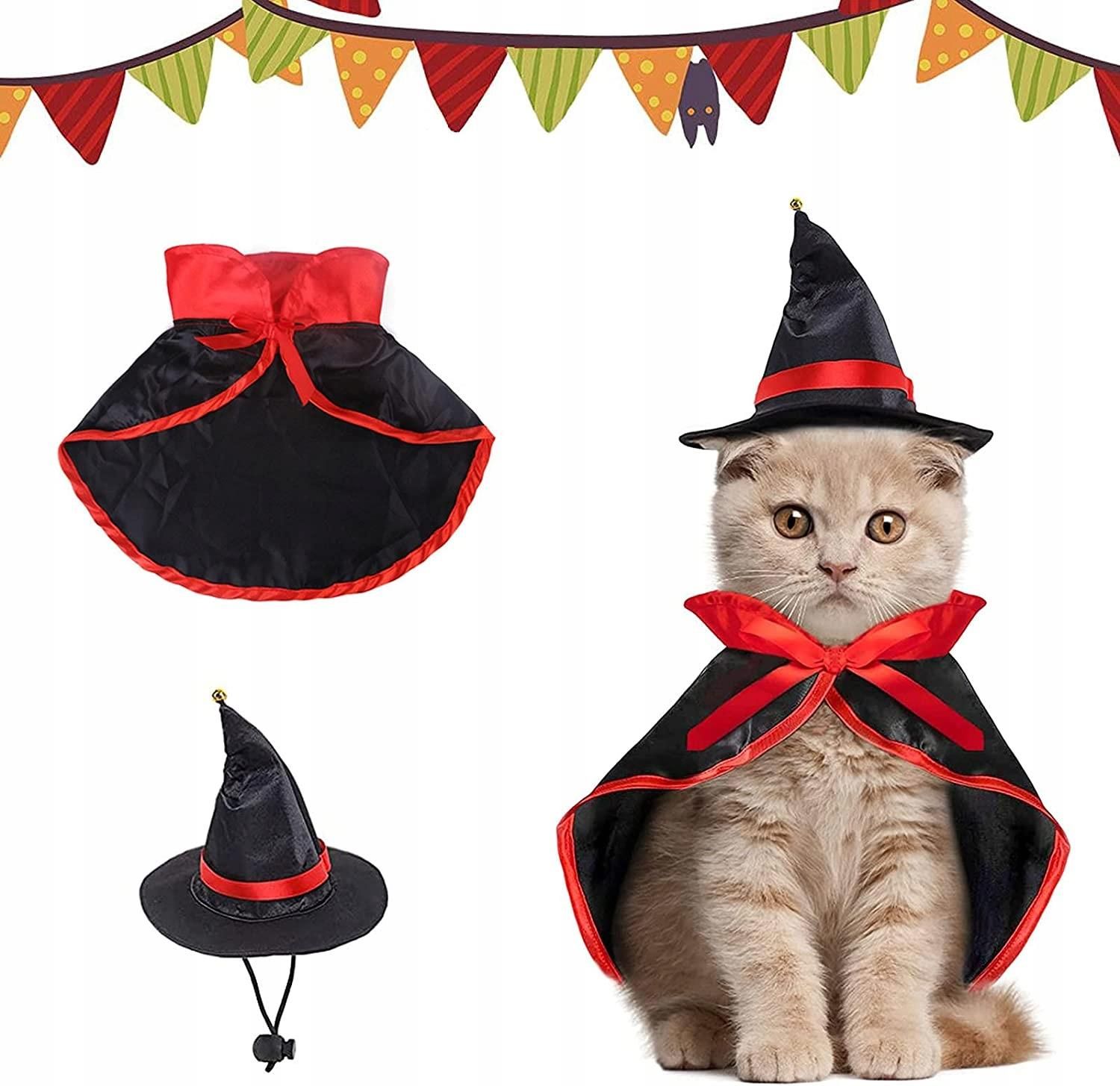 Przebranie Dla Kota Na Halloween Ubranie Kostium Psa Kota Halloween Przebranie 2W1 (0871MA) - Ceny i