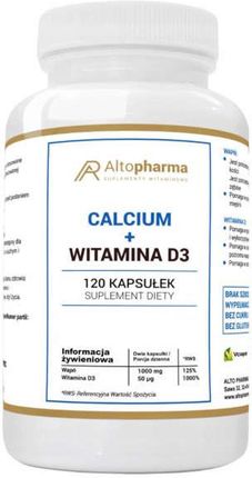ALTO PHARMA Wapń Calcium + Witamina D3 120 kaps