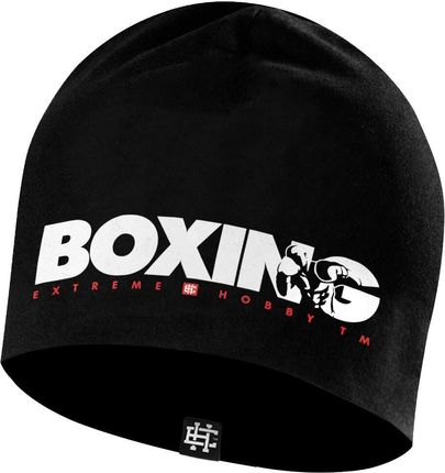 Extreme Hobby Czapka Męska Jesienno-Zimowa Do Biegania Bold Boxing Czarny