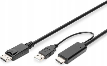 Kabel Hdmi -DisplayPort 1.2 4K Aktywny Hdcp 1.4 2m