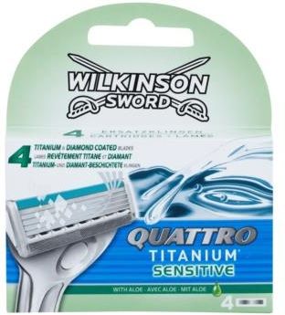Wilkinson Sword Quattro Titanium Sensitive Zapasowe Ostrza 4 Szt.